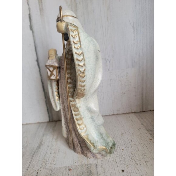 Vintage Joseph 3‎ king lantern rustic ceramic figure xmas - Picture 6 of 6